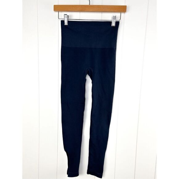 Spanx Look At Me Now Seamless Side Ankle Zip Leggings Midnight Navy Blue S - Picture 1 of 8